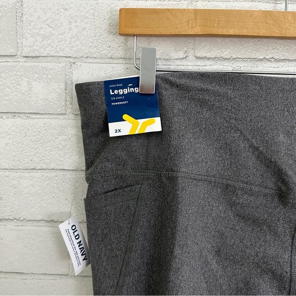 OLD NAVY Gray High-Rise 7/8 Ankle Powersoft Leggings - Picture 8 of 8